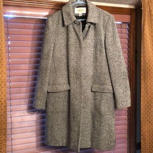 Talbots black and white wool coat. Size 10